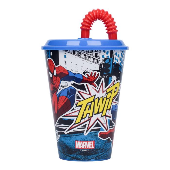 VERRE PAILLE SPIDERMAN