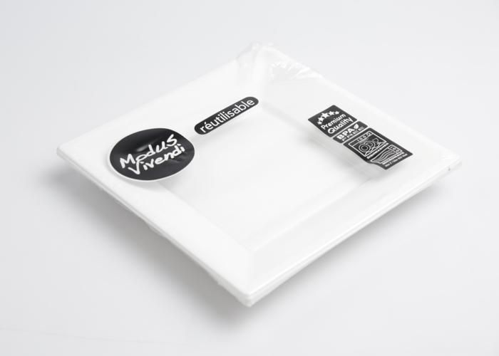 6 ASSIETTES MODUS VIVENDI BLANC