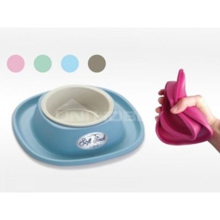 Bol support souple avec un Bol en plastique à l'intérieur