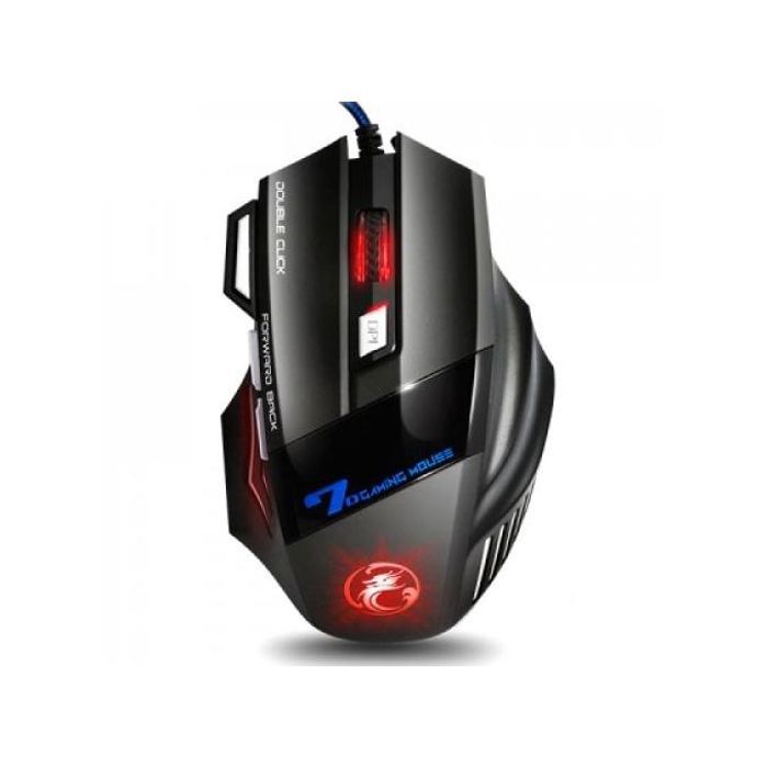 Souris de jeu - IMICE - X7 - 2400 DPI - 7 touches - Câble 1,8 m - Lumière colorée