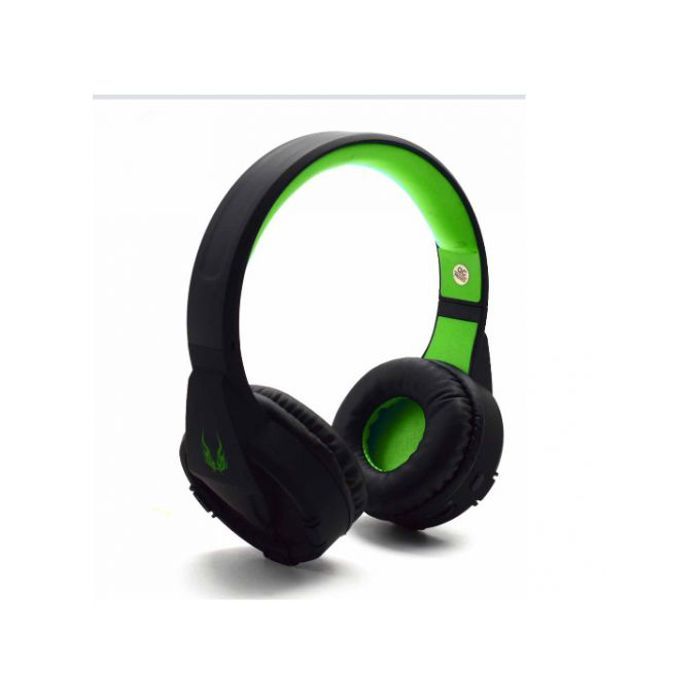 Casque Bluetooth - QYS - QYS-02 - Noir/Vert - FM Radio - Lecteur MP3 - HiFi