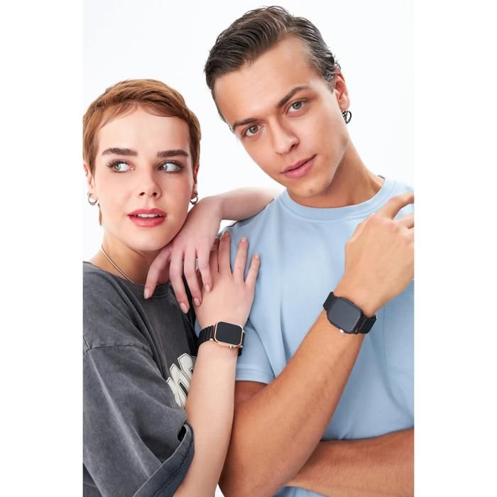 Montre - AQUA DI POLO - Numérique LED - Silicone Noir - Or Rose - Unisexe