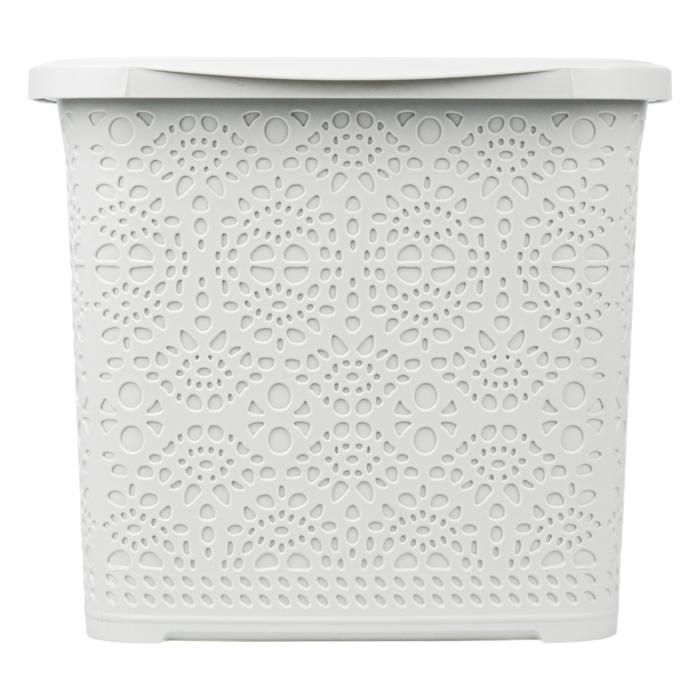 Boîte de rangement - BOXDE - 10 litres - Design tressé - Paille et osier