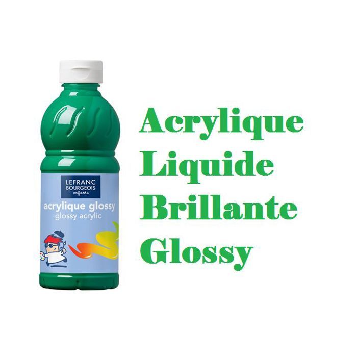 Acrylique Liquide brillante Glossy,Donne un aspect vernis,500ml,Vert Brillant