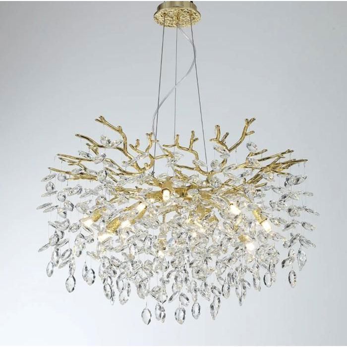 Plafonnier Suspendu - MR. ECLAIRAGE - Éclat Céleste - Cristal - 46 cm - 5 Ampoules