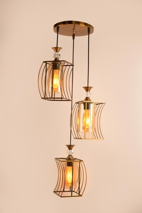 Suspension 3 piéces Bronze