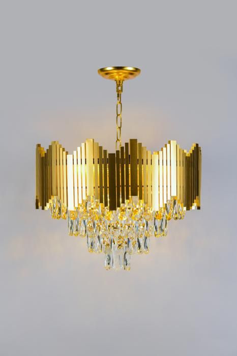 lustre moderne cristal 50cm diamètre