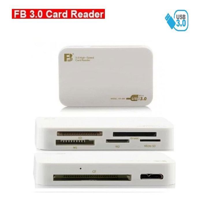 Fb Lecteur rapide tous Type de cartes USB 3.0 CF, Memory Stick (MS), miniSD, MMC, MS Duo, SD, SDXC.....