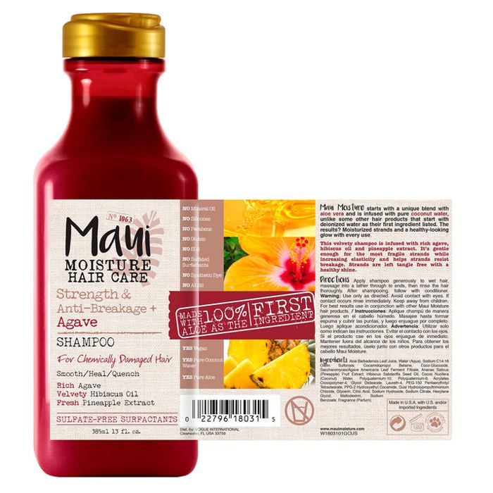 Maui Moisture Shampoo Strength & Anti-Breakage + Moisturizing Agave Shampoo 385ML