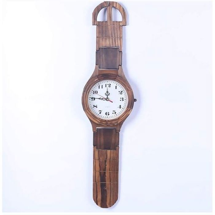 Horloge murale en bois pour bureau Clcok