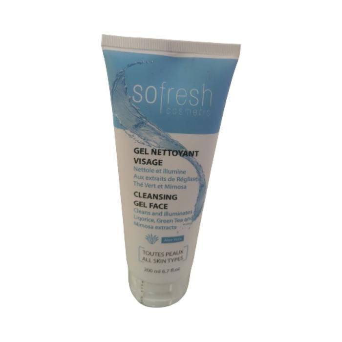Nettoyant Visage Exfoliant - SoFresh - 200ml - Hypoallergénique - Tous types de peau
