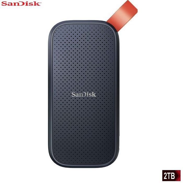 Sandisk Disque Dur 2TB/To externe SSD vitesse Rapide jusqu'à 520Mb/s en lecture USB 3.2