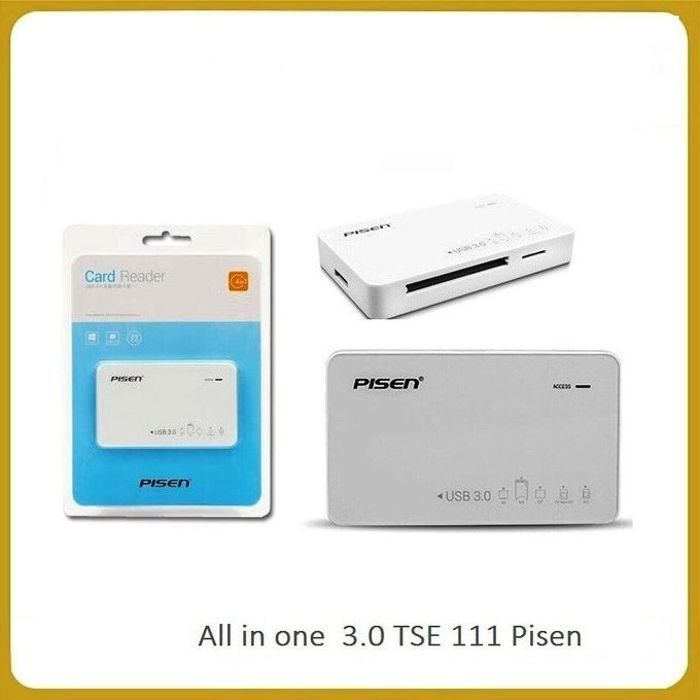 Pisen Lecteur de carte multi-disque 5 Cartes USB 3.0 led Rapide la transmission