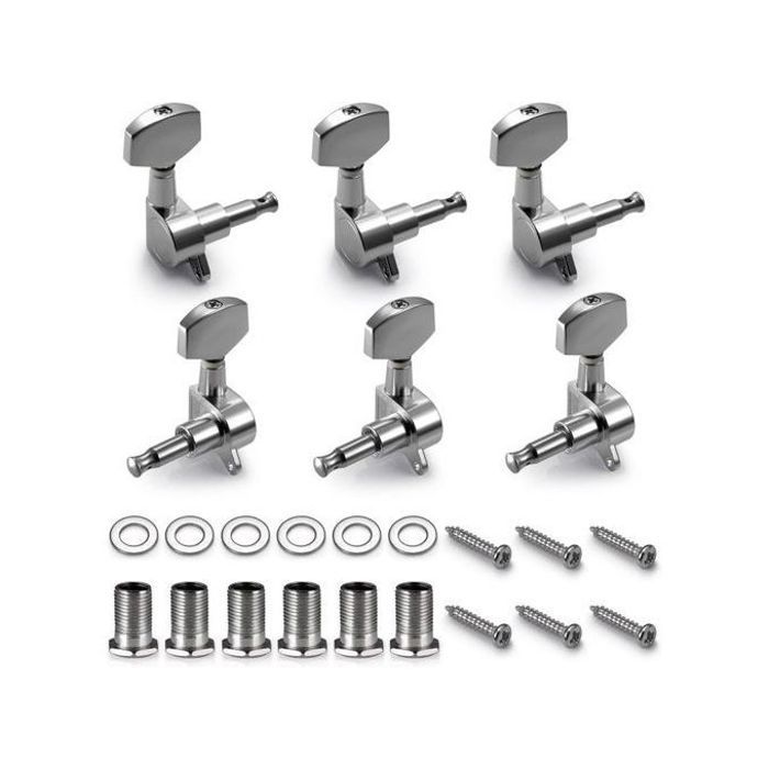 mécaniques poure guitare électrique chromées - 6 parts Baffin C300-091