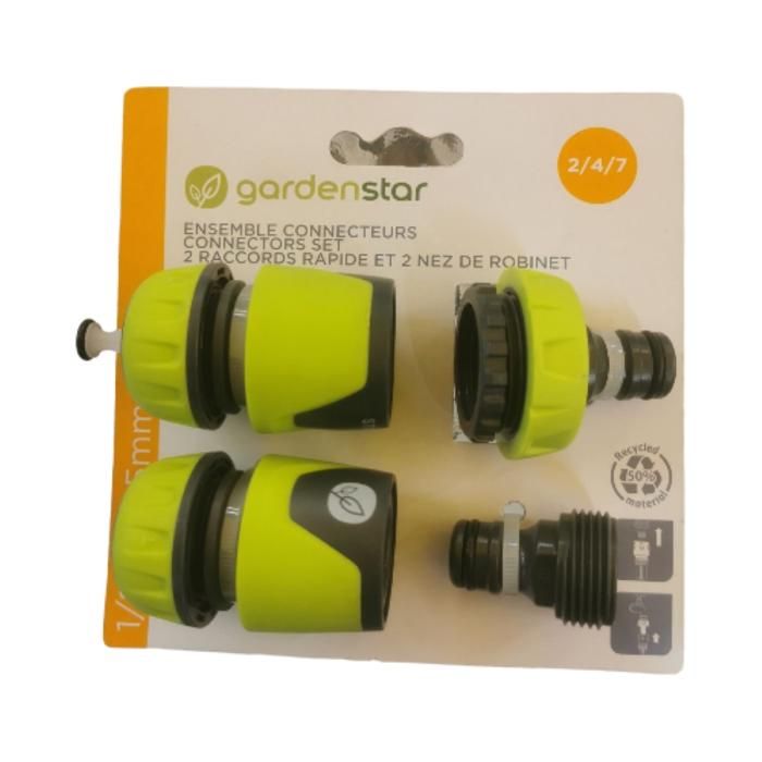 SET 4 PCS CONNECTEURS & ADAPTEUR ROBINET S24-52-