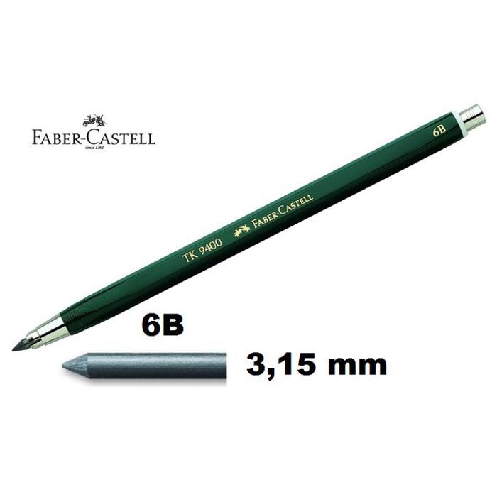 PORTE Mine TK 9400 Ø mine 3,15 mm,Dureté 6B,Dessin technique,Ecriture,Esquisse