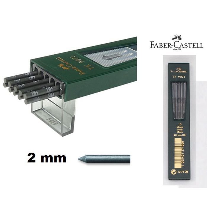Boîte 10 Recharges mines 2mm HB TK9071,Dessin technique,Ecriture,Esquisse,130mm