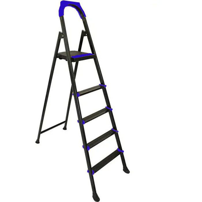 Escabeau - KENZ - 4 marches - Métal - Pliable - Charge max 150kg