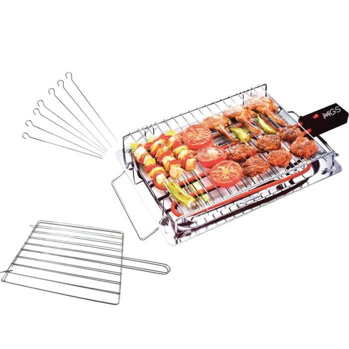 BARBECUE PP INOX BG0124A 2000W MGS + 6BROCHETTES