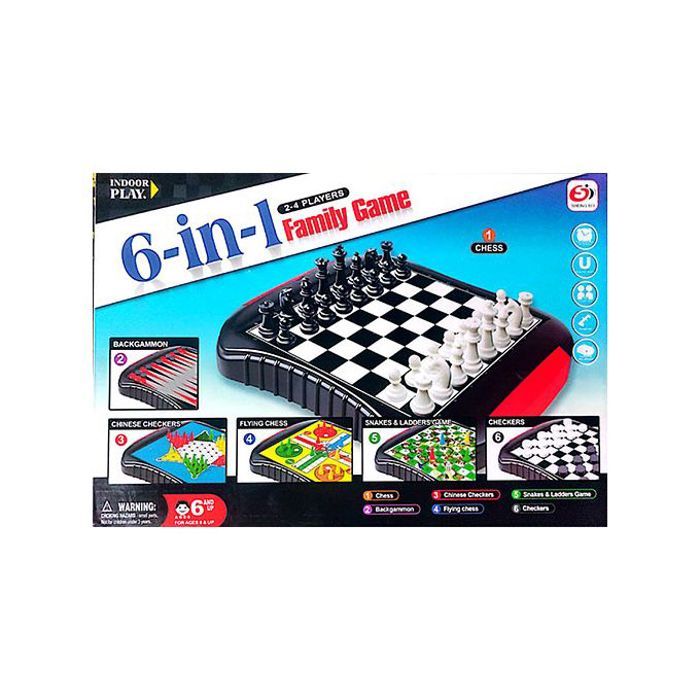 JEU D'ÉCHECS MAGNÉTIQUE 6 EN 1family game 2-4 player