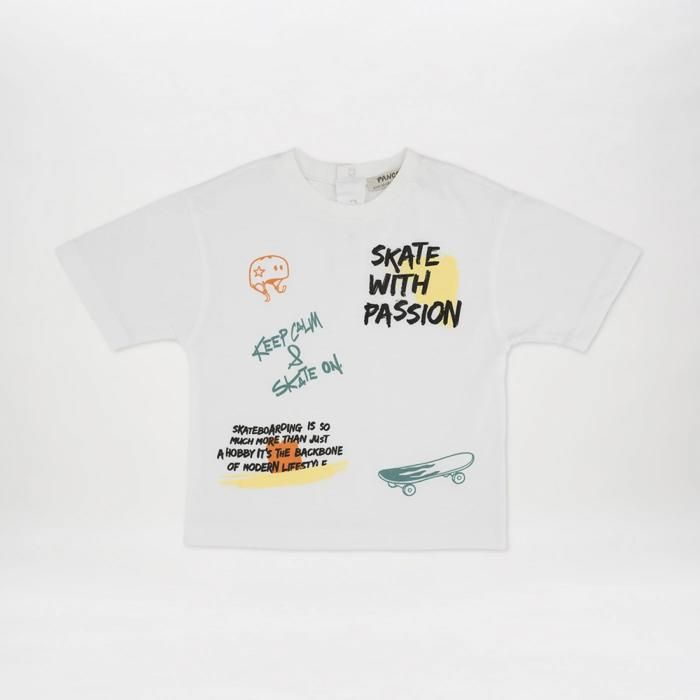 T-shirt Blanc imprimé- bébé garçon