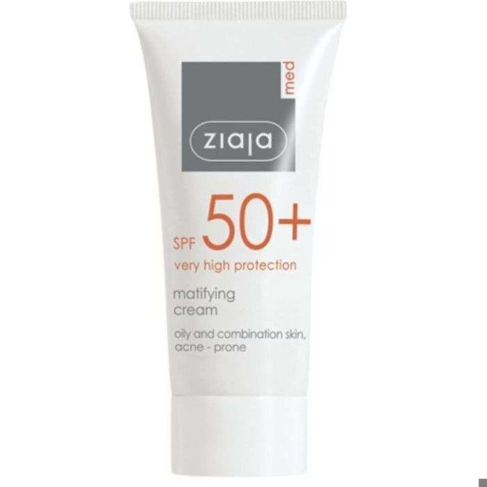Crème solaire - ZIAJA - MED - SPF 50+ - Non comédogène - 50 ml - Peaux sensibles et acnéiques
