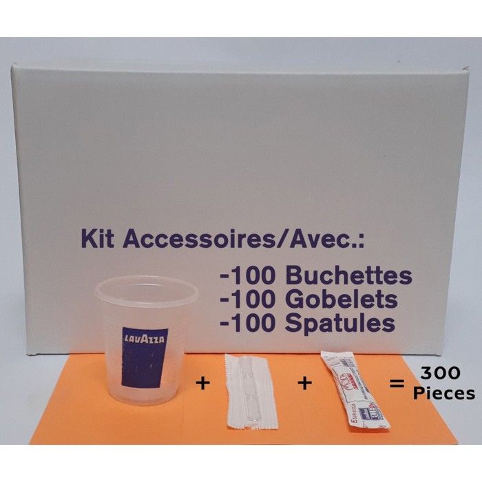 KIT ACCESSOIRES 100 BUCHETTES SUCRE 100 GOBLETS 100 SPATULES