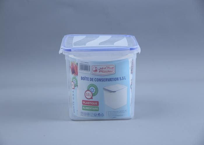 BOITE CARREE DE CONSERVATION 5,5 L TRANSPARENTE