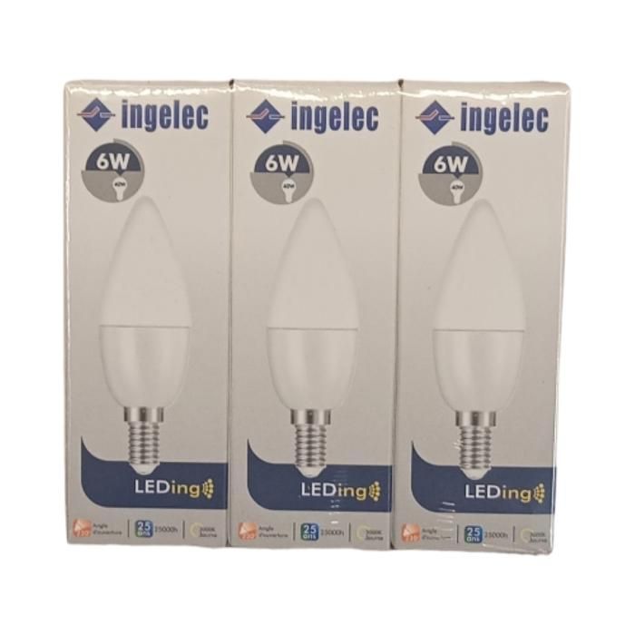 KIT PROMO 3 LAMPES LEDS FLAMMES LEDF06E14J