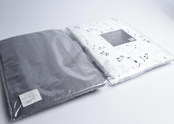 Parure de lit - GENERIC - 220x270 cm + 140x200 cm - 100% coton - Gris - 2 taies 50x70 cm