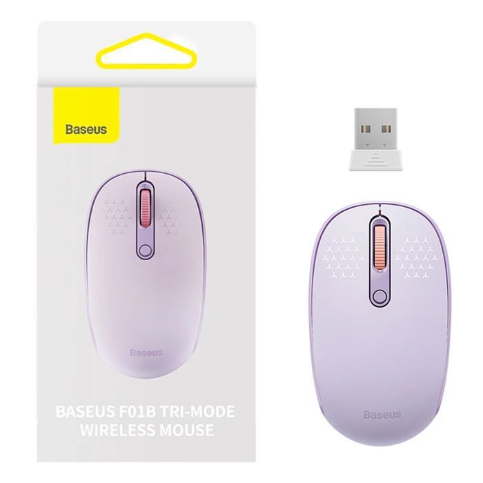 Souris sans fil - Baseus - B0105550351300 - 1600 DPI - Bluetooth 5.0 - Violet