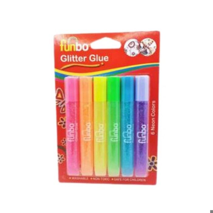 6 Colle Glitter Glue Neon 12.5g