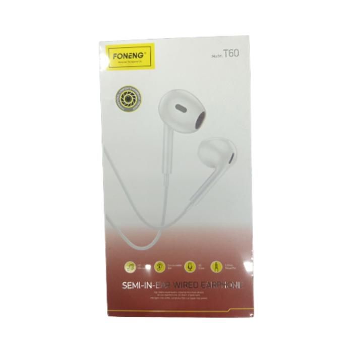 ÉCOUTEURS FILAIRES SEMI-INTRA-AURICULAIRES FONENG MODÈLE T60