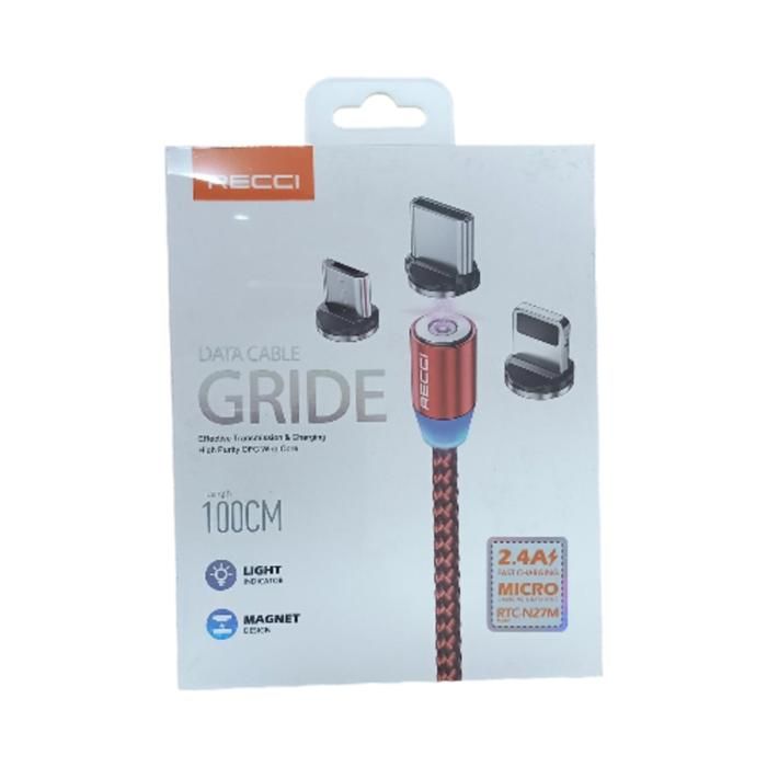 CÂBLE DE DONNÉES RECCI GRIDÉ POUR CHARGE RAPIDE