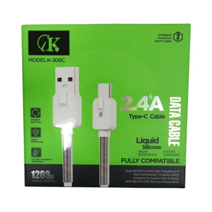 CÂBLE CK FAST CHARGING 2.4A TYPE-C - MODÈLE : K-306C