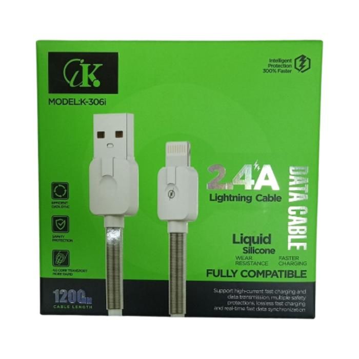 CÂBLE LIGHTNING CK FAST CHARGING 2.4A POUR IPHONE - MODÈLE : K-306I