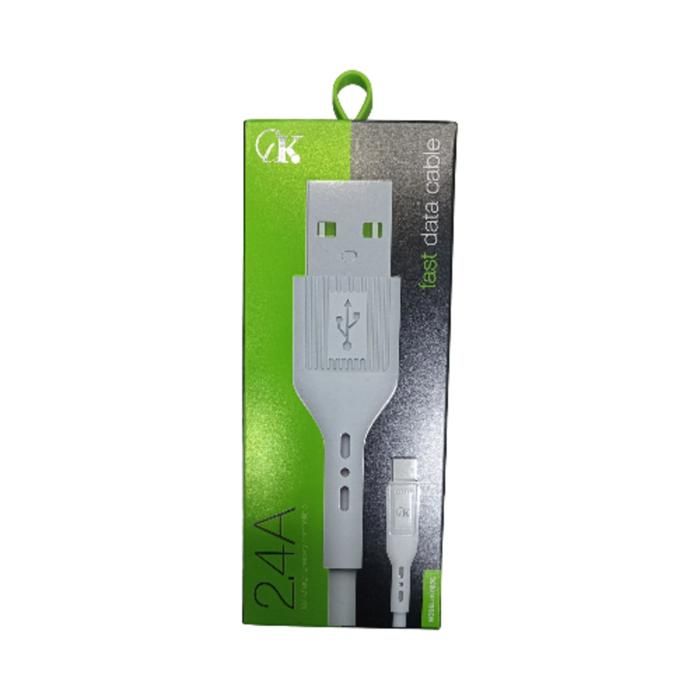 CÂBLE DE DONNÉES RAPIDE CK 2.4A TYPE-C, MODÈLE : K-005C