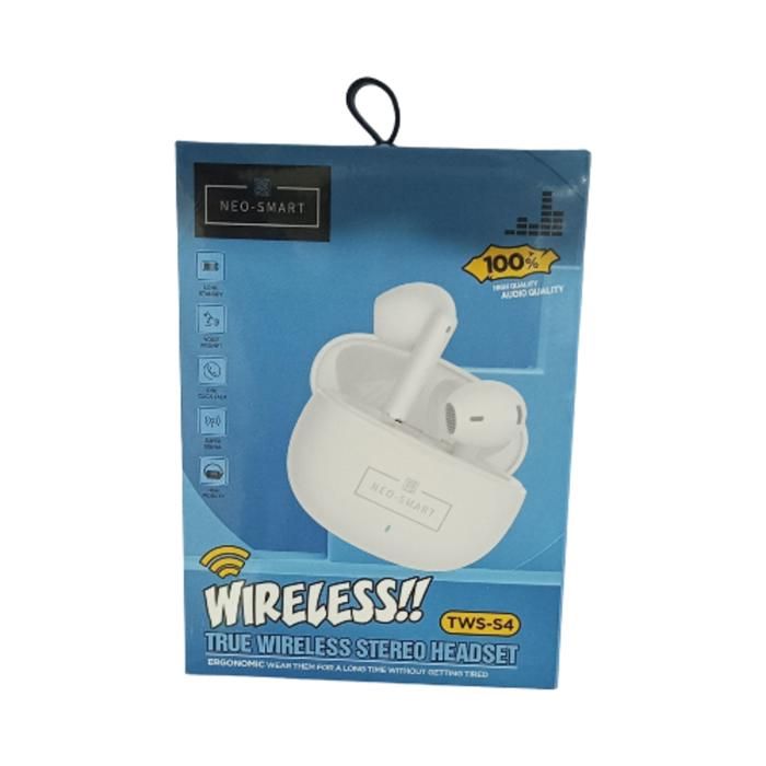 CASQUE STÉRÉO SANS FIL NEO-SMART TRUE MODEL TWS-S4