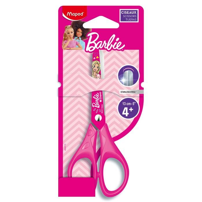Ciseaux - Maped - Pulse Barbie - 13cm - Ergonomiques - Lames en Acier Inoxydable