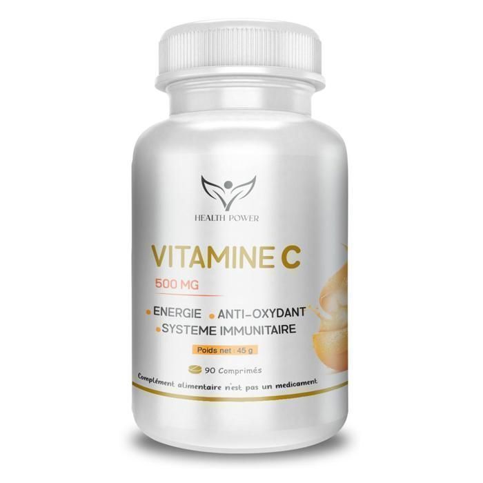 Vitamine C 90 Comprimés 500Mg - Énergie Anti-oxydant Et Système Immunitaire