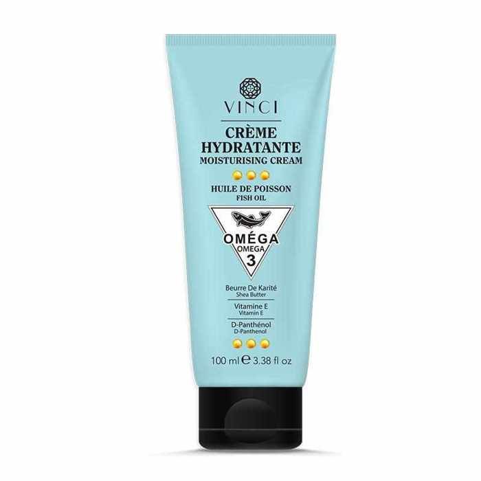 Crème Hydratante - VINCI COSMETIQUE - Oméga 3 - 100ML - Hypoallergénique - Tous types de peau