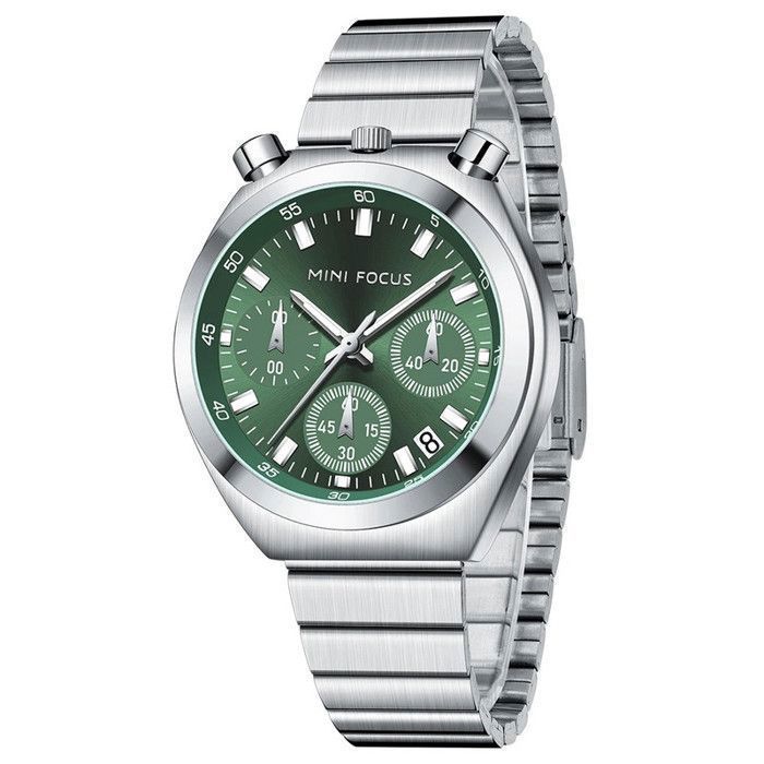 Montre Mini Focus Bracelet Fine Simple Pour Femmes Chronographe Vert
