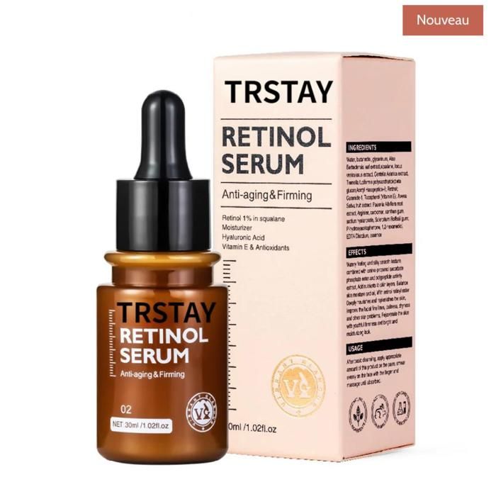 Sérum - VIBRANT GLAMOUR - Retinol - 30ml - Anti-âge - Sans parabène - Tous types de peau
