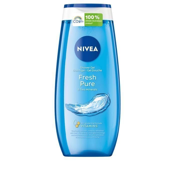 GEL DOUCHE - NIVEA - FRESH PURE - 250ML - Sans alcool - Minéraux marins - Vitamines C et E
