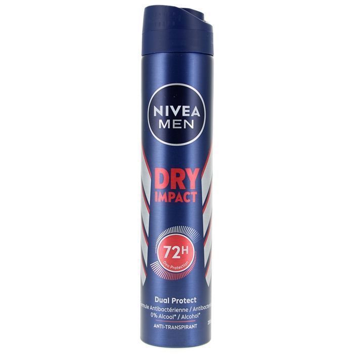 Déodorant - NIVEA - Dry Impact - 200ml - Anti-transpirant - Sans alcool