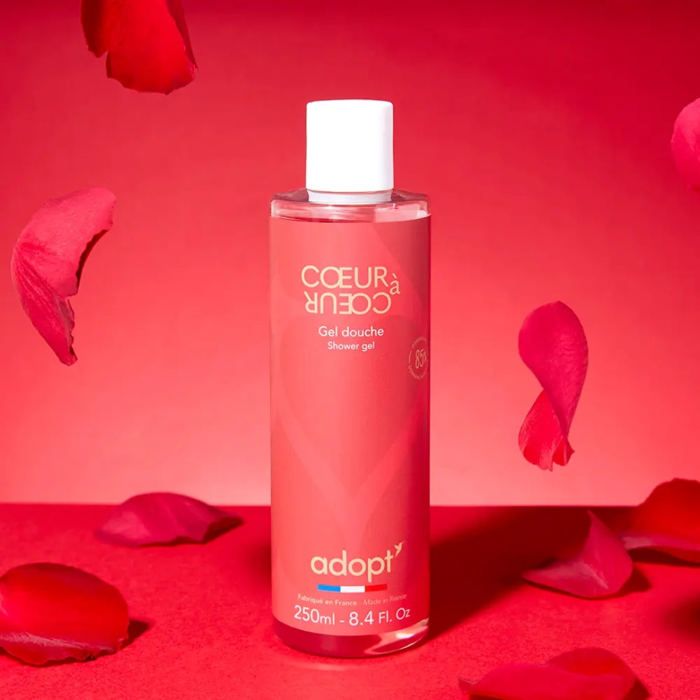 Gel Douche - Adopt - Cœur à Cœur - 250ml - Vegan - 85% Ingrédients Naturels