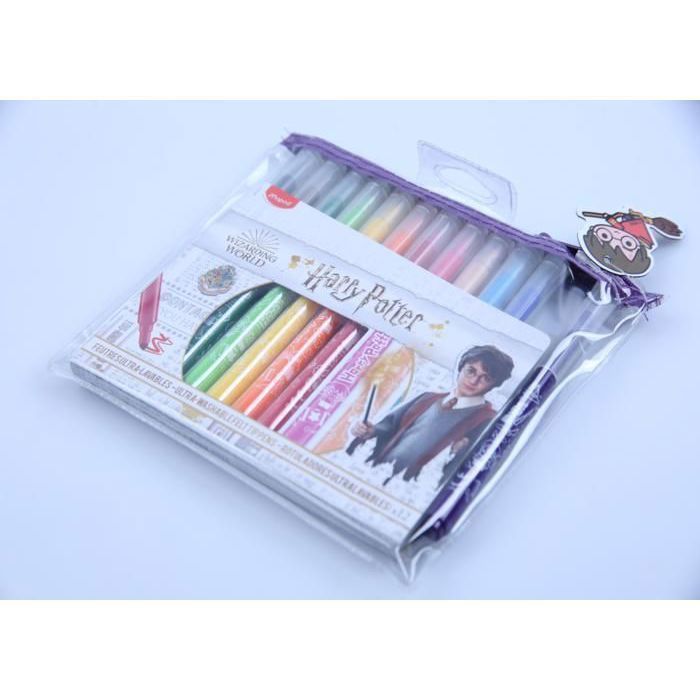 Feutres - MAPED - Harry Potter - 12 pièces - Pointe fine - Couleurs vives