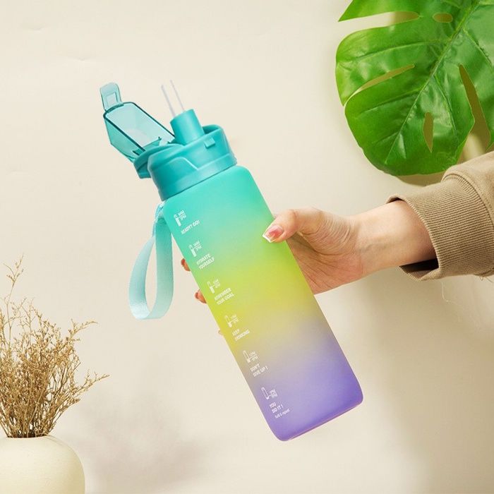 Bouteille d'eau - Kawaii - 1L - Plastique Tritan - Mixte - Fitness