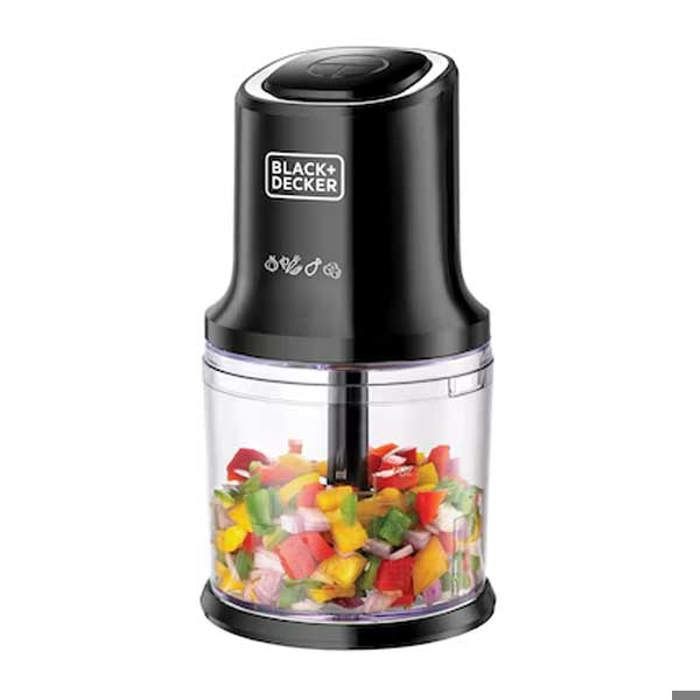 Hachoir vertical - BLACK + DECKER - 500ml - 500 W - 4 lames en acier inoxydable - Fonction impulsion