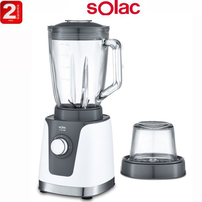 Blender - Solac - Vital - 4 Lames - Bol en Verre 1.5L - 600W